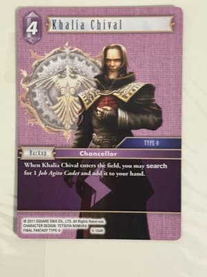 Final Fantasy Trading Card Game Khalia Chival 5-104R Type-0 Backup Rare 2011 - Image 1