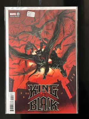Marvel King in Black #1 Variant Edition Comic Book Venom Knull Bat Cover Red - Image 1