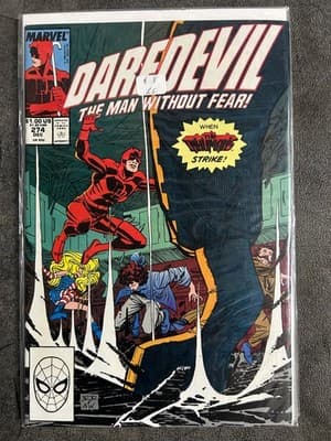 Marvel Daredevil Comic Book Lot 3 #274 #275 #276 The Man Without Fear Set 1989 - Thumbnail 2