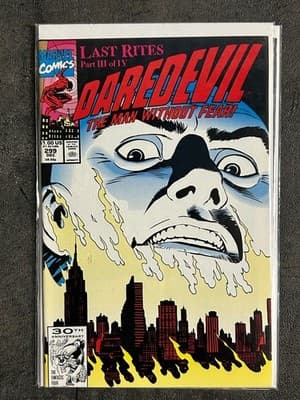 Marvel Daredevil Comic Lot 297 298 299 300 Last Rites 1991 Story Arc Run Set - Thumbnail 4