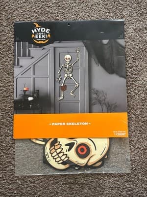 Hyde and Eek Boutique Paper Skeleton Halloween Decoration 50 in Hanging New - Image 1