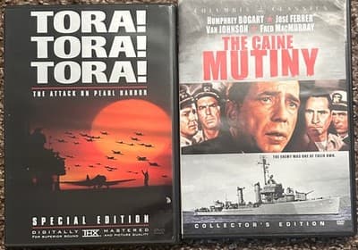Tora! Tora! Tora! SE + The Caine Mutiny CE 2 DVD Lot Classic War Drama Vintage - Image 1