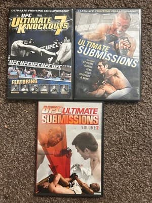 UFC DVDs Lot Ultimate Knockouts 7 Ultimate Submissions Volume 2 3 Disc Set - Image 1