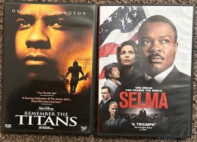 Remember The Titans Selma DVD Lot 2 Denzel Washington David Oyelowo Drama Biopic - Image 1