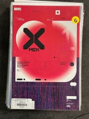 Marvel Comic Book X-Men #1 2019 Muller Design 1:10 Variant G NM Hickman Bagged - Image 1