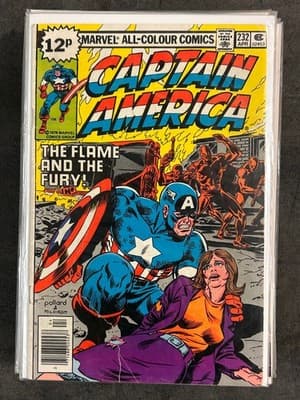Captain America #232 1979 Marvel Comic The Flame and The Fury Cover Art 12p - Image 1
