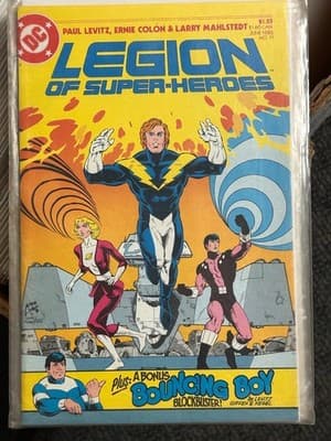 DC Legion Of Super-Heroes #11 June 1985 Paul Levitz Bouncing Boy Comic - Image 1