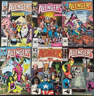 Marvel The Avengers Comic Lot 6 Issues 275-280 25th Anniversary 1986 Vintage - Image 1
