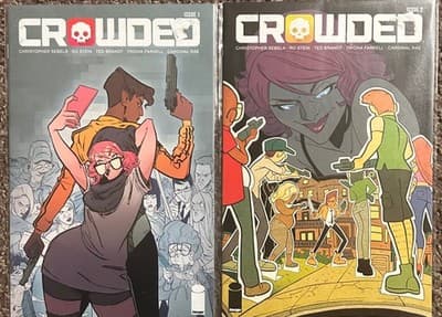 Image Crowded Comic Book Lot Issues 1 2 Christopher Sebela Ro Stein Bagged VG - Image 1