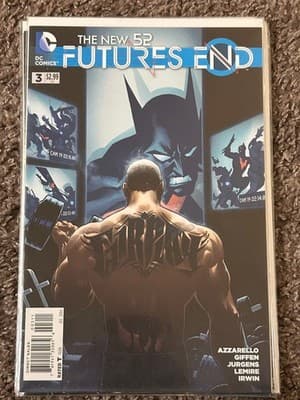DC Comics Futures End #3 2014 The New 52 Batman Back Tattoo Cover Comic Book - Image 1