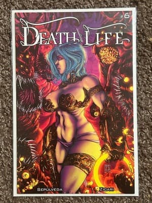 Death by Life #6 Comic Book Sepulveda Zicari Painted Cover Horror Fantasy Pinup - Image 1