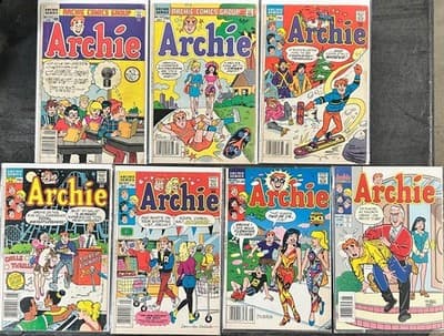 Archie Comics Lot 7 Issues 333 342 346 359 367 390 448 Preowned - Image 1