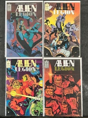Alien Legion #1 #2 #4 #5 Epic Comics 1987-1988 Lot Bagged Boarded First Issue - Image 1