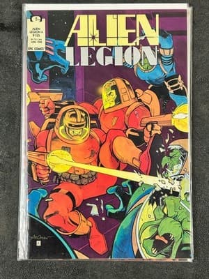 Alien Legion #1 #2 #4 #5 Epic Comics 1987-1988 Lot Bagged Boarded First Issue - Thumbnail 4