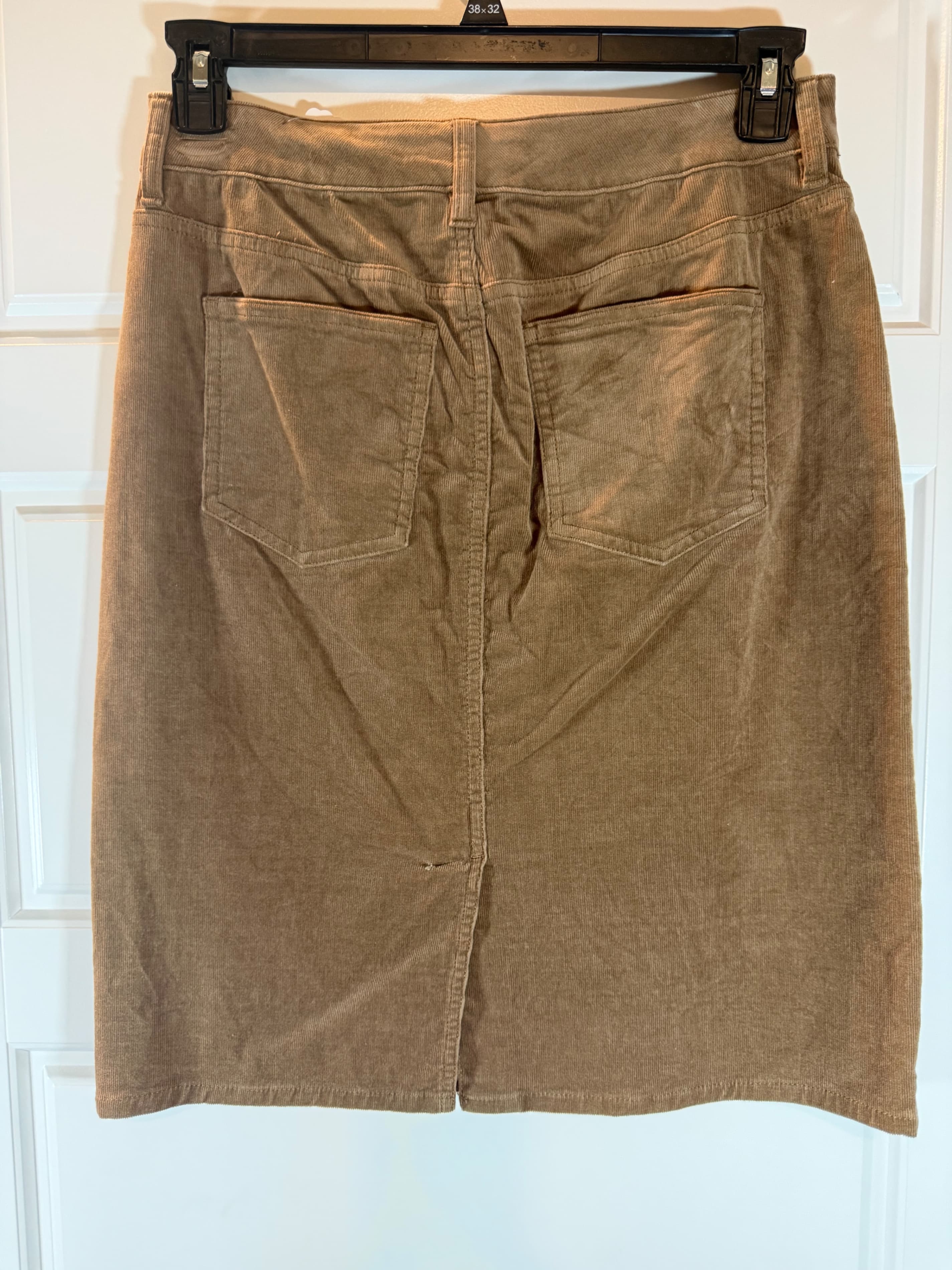 Vintage Chaps Corduroy Skirt Size 8 Brown - Thumbnail 2