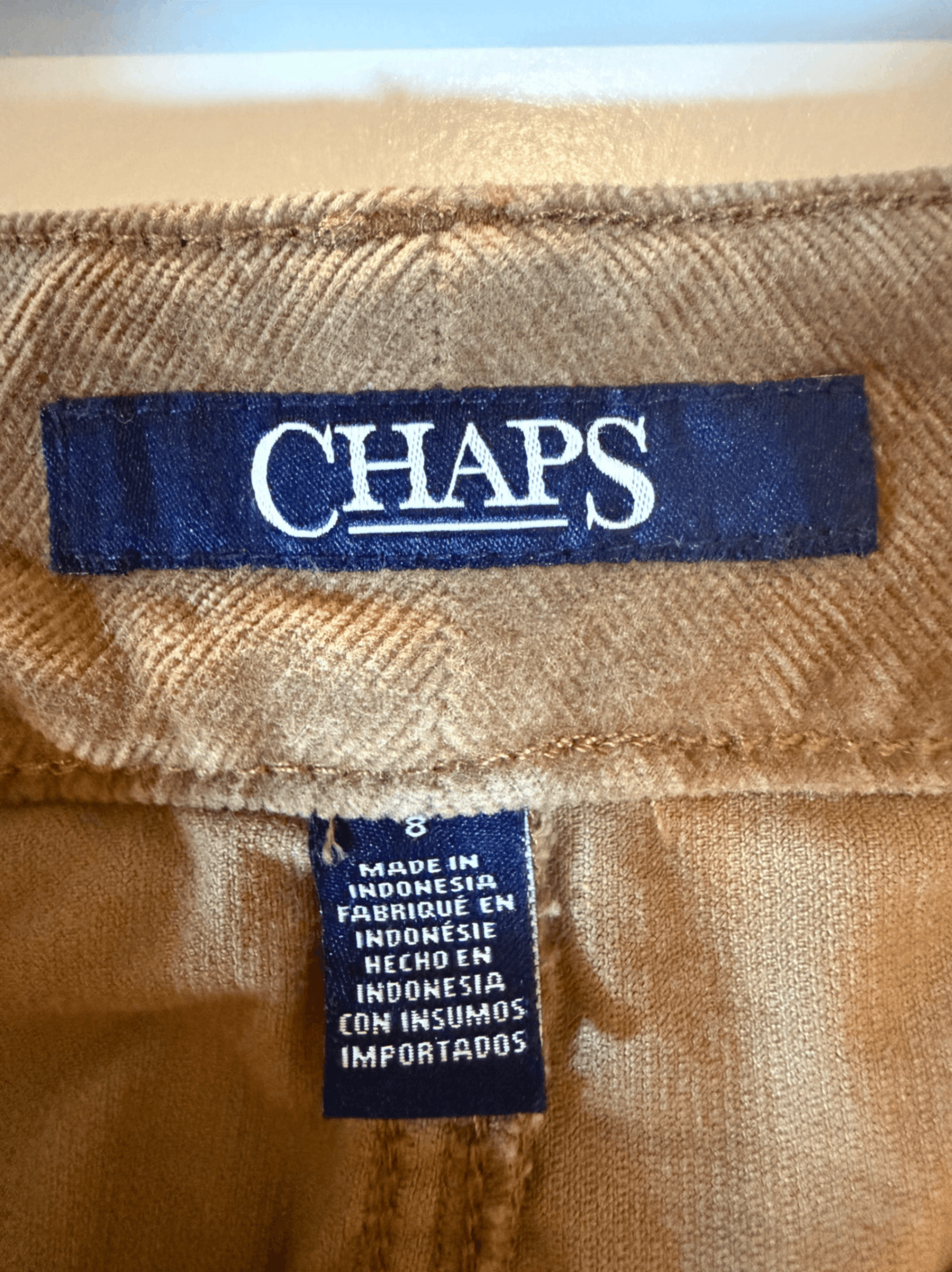 Vintage Chaps Corduroy Skirt Size 8 Brown - Thumbnail 4