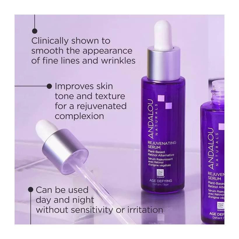 Andalou Naturals Rejuvenating Serum with Plant Based Retinol, 1 Oz - Thumbnail 6
