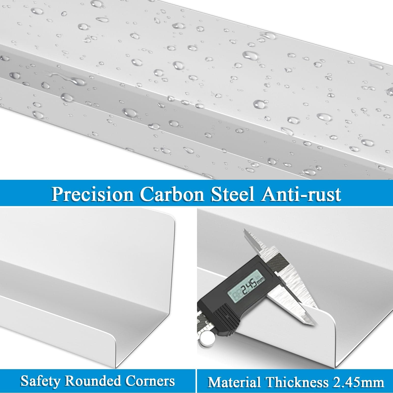 DTUQYX Metal Magnetic Book Shelf: Book Display Shelf 2-Pack Strong Adsorption wi - Thumbnail 5