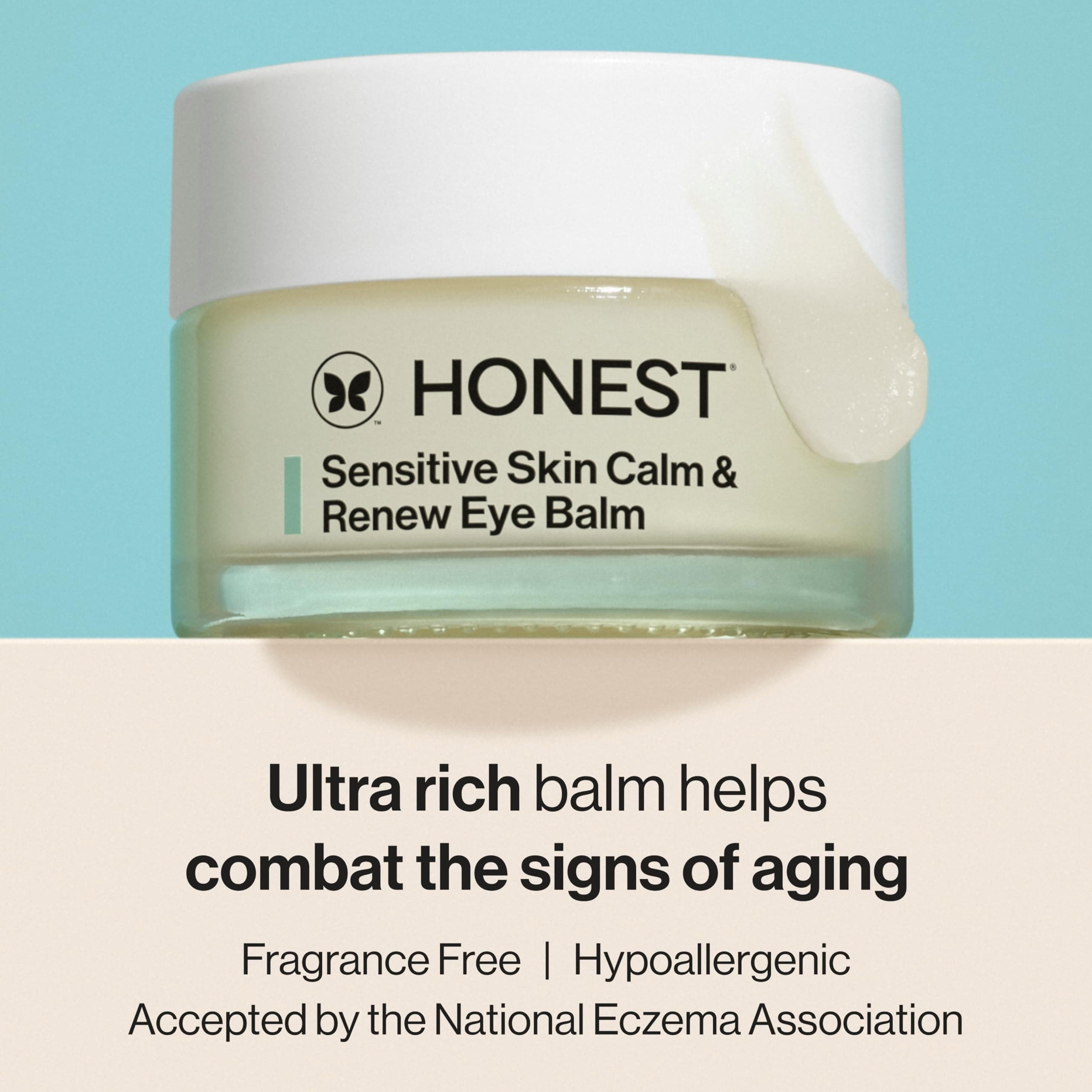 Honest Beauty Sensitive Skin Calm + Renew Eye Balm | Moisturizing + Firming | Hy - Thumbnail 4