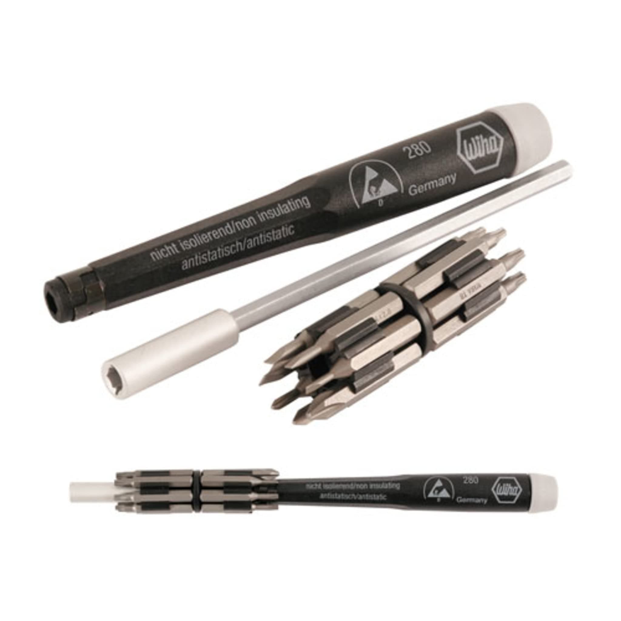 Wiha 75093 16 Piece System 4 ESD Slotted, Phillips and Torx Micro Bit Set - Thumbnail 3