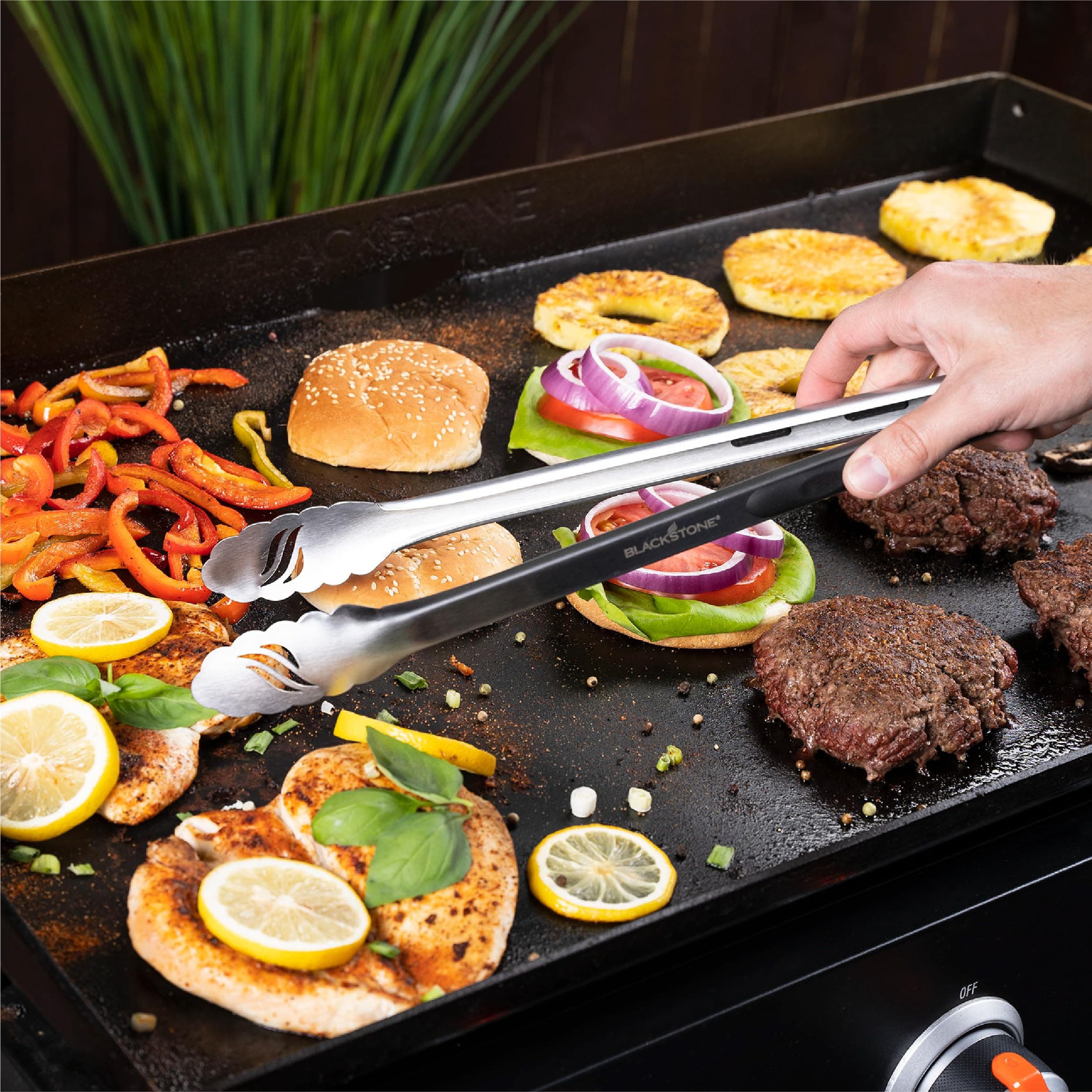 BLACKSTONE 5464 Griddle Tool Kit Outdoor Indoor Grill BBQ Utensils Cooking Acces - Thumbnail 4