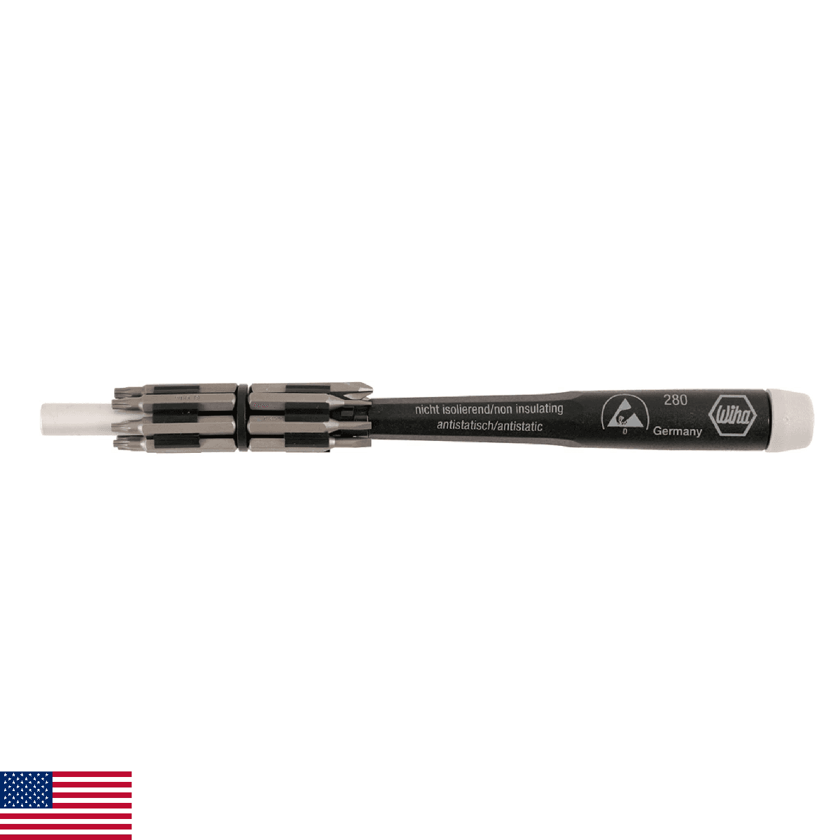 Wiha 75093 16 Piece System 4 ESD Slotted, Phillips and Torx Micro Bit Set - Image 1