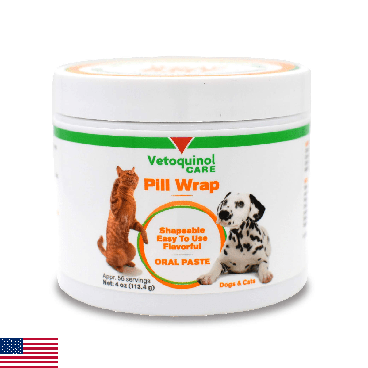 Vetoquinol Pill Wrap Treats for Dogs & Cats – 4oz, 56 servings – Hides Any Size, - Image 1