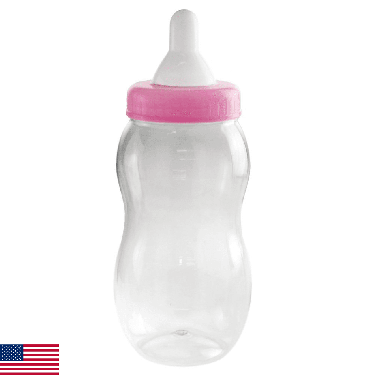 Homeford Jumbo Plastic Baby Milk Bottle Coin Bank, 15-Inch - Light Pink - Image 1