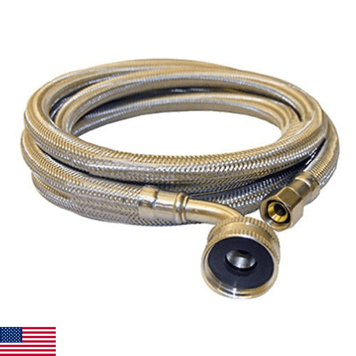 LASCO 10-0979 Dishwasher Supply Flex, Stainless Steel Braided with Poly Inner Co - Image 1