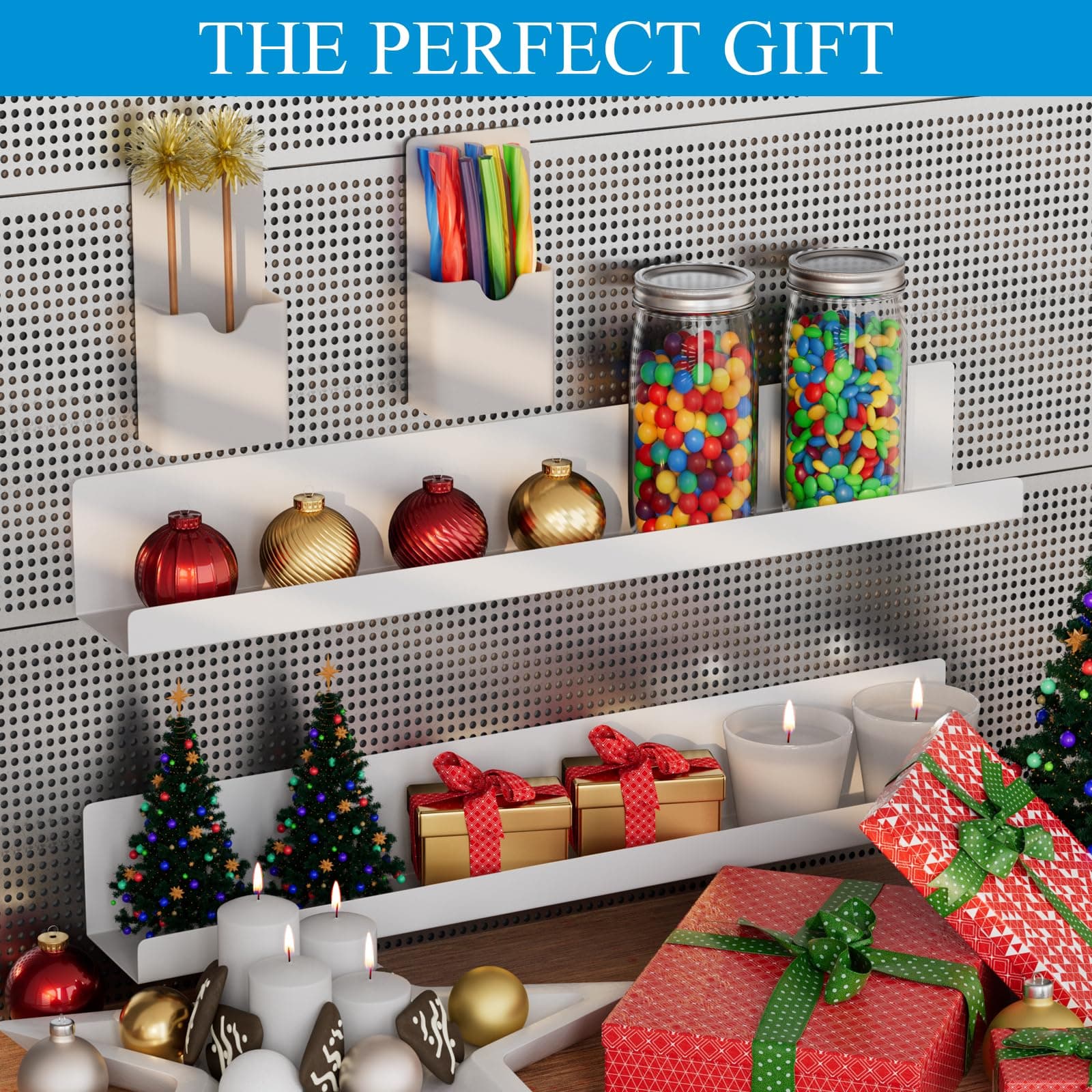 DTUQYX Metal Magnetic Book Shelf: Book Display Shelf 2-Pack Strong Adsorption wi - Thumbnail 2