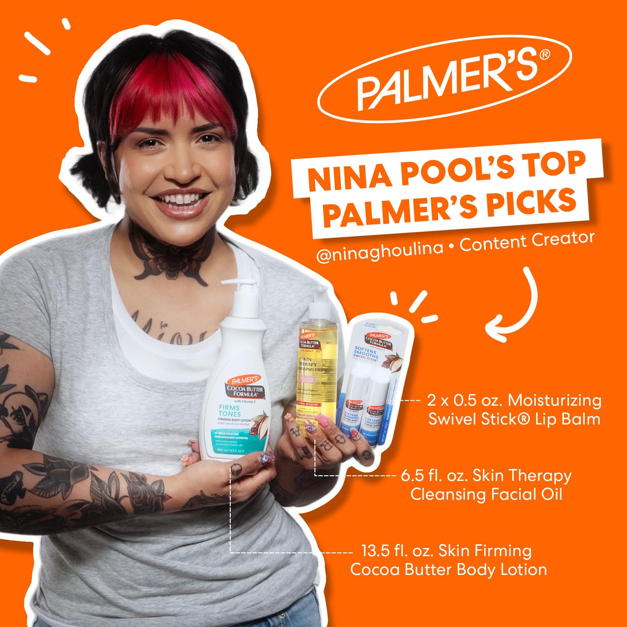 Nina Pool’s Top Palmer’s Picks (Set of 3): Skin Firming Cocoa Butter Body Lotion - Thumbnail 2