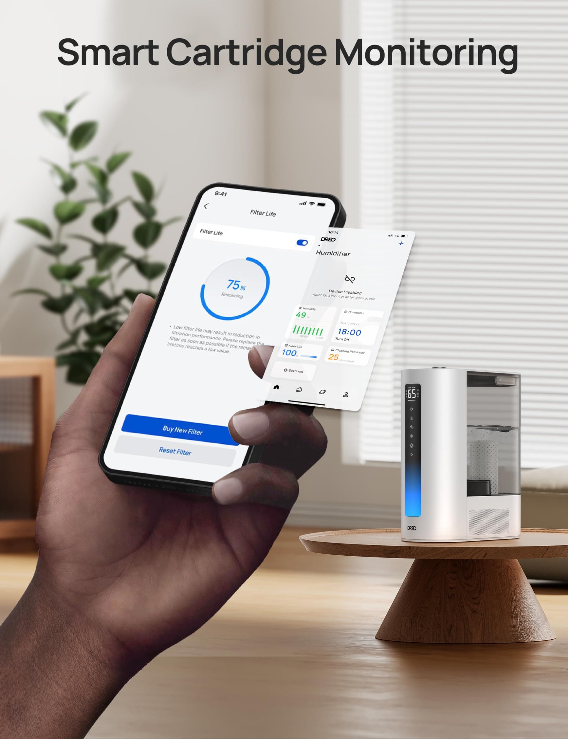 DREO Scale-Inhibitor Cartridge 3-Pack for Humidifiers, Compatible with Dreo Humi - Thumbnail 5