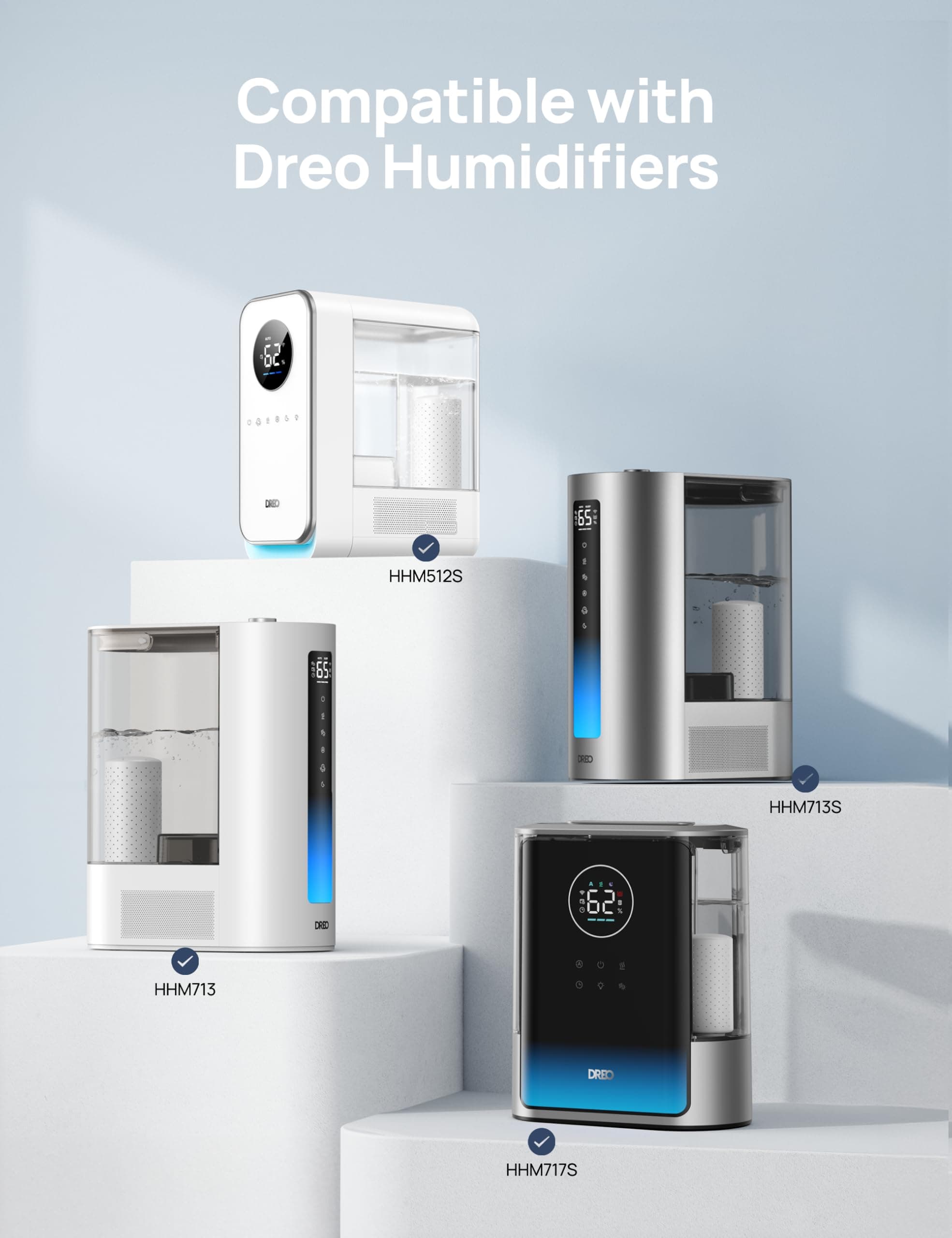 DREO Scale-Inhibitor Cartridge 3-Pack for Humidifiers, Compatible with Dreo Humi - Thumbnail 4