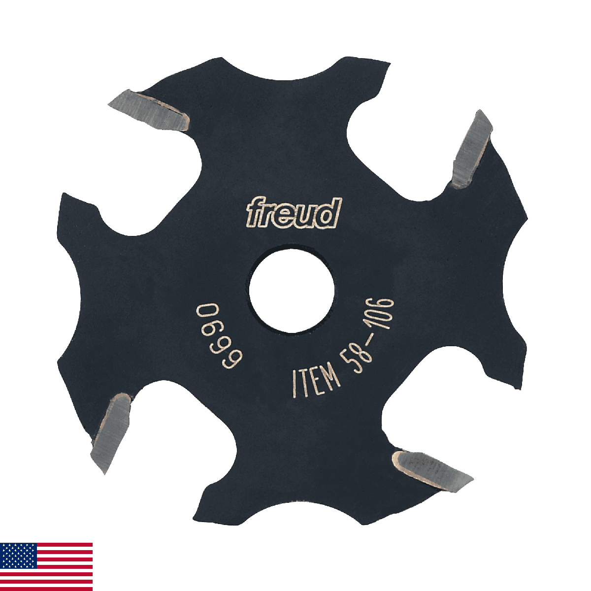 Freud 58-106: 9/16" depth x 3/32" Slot Four Wing Slotting Cutter - Image 1