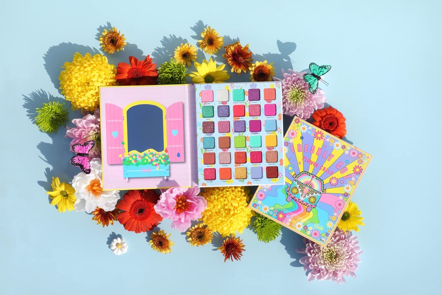 Flower Child 30 Pressed Pigment and Shadows - Freshly Cut by Rude Cosmetics for - Thumbnail 2