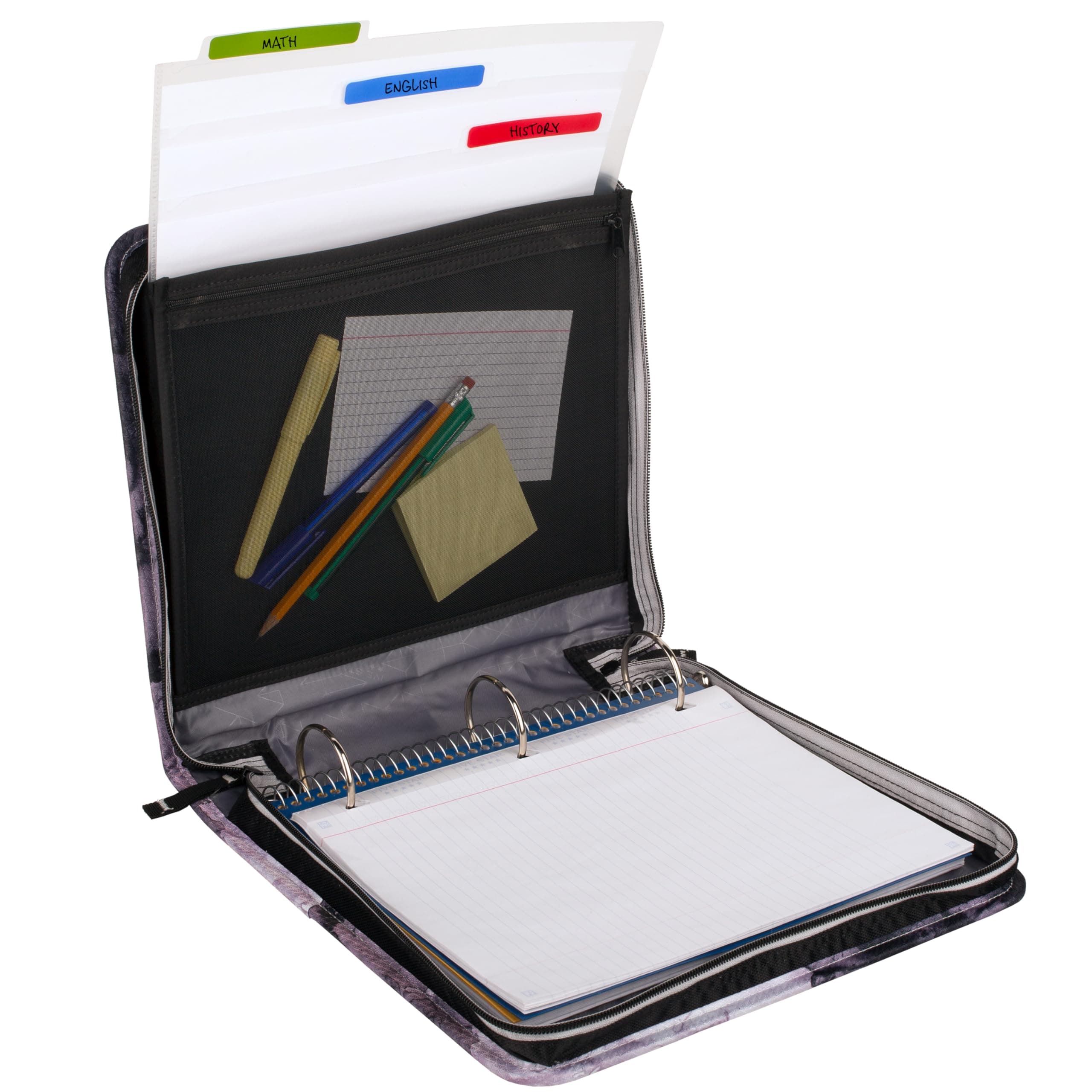 Five Star Zipper Binder, 2 Inch 3-Ring Binder for School, 530 Sheet Capacity, 3 - Thumbnail 2