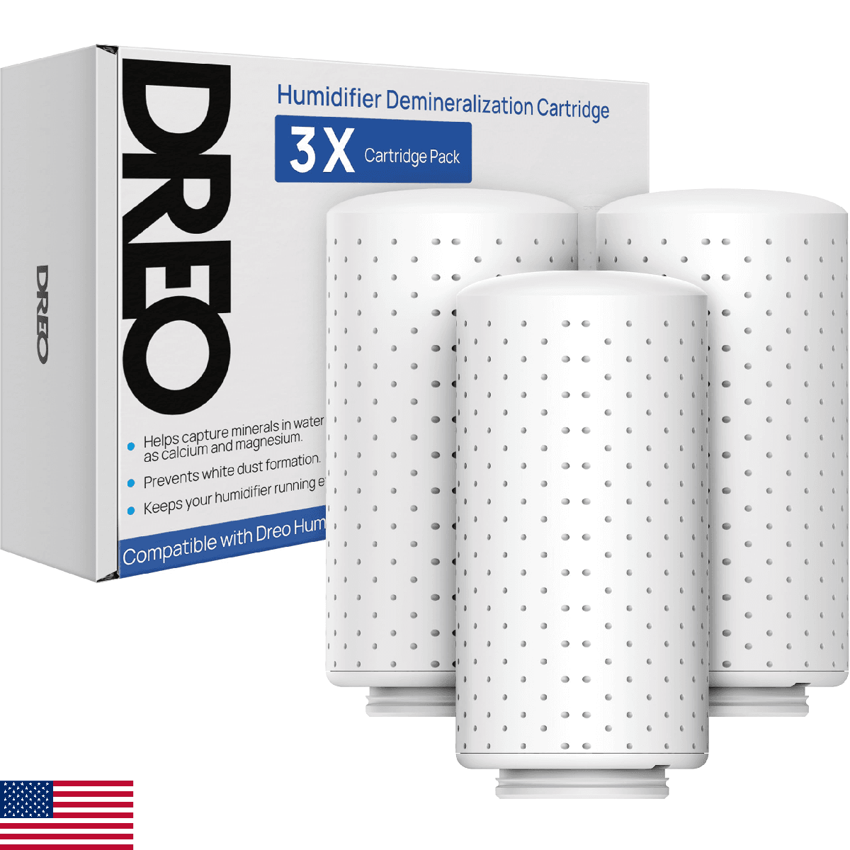 DREO Scale-Inhibitor Cartridge 3-Pack for Humidifiers, Compatible with Dreo Humi - Image 1