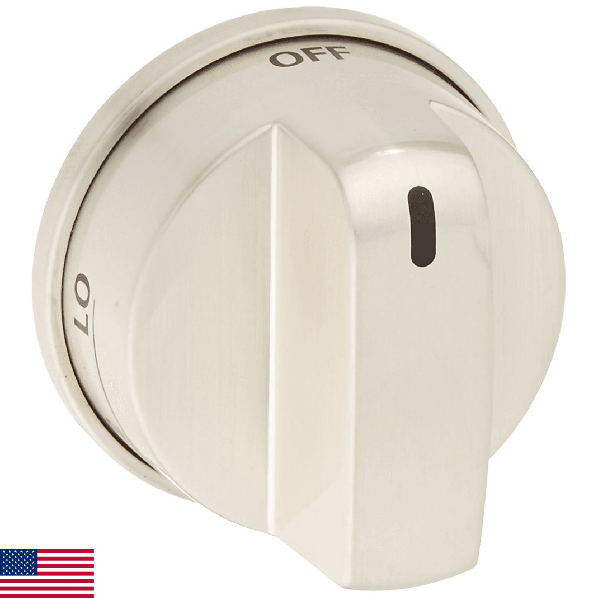 Genuine LG EBZ37189611 Gas Range Burner Control Knob, Stainless Steel - Image 1