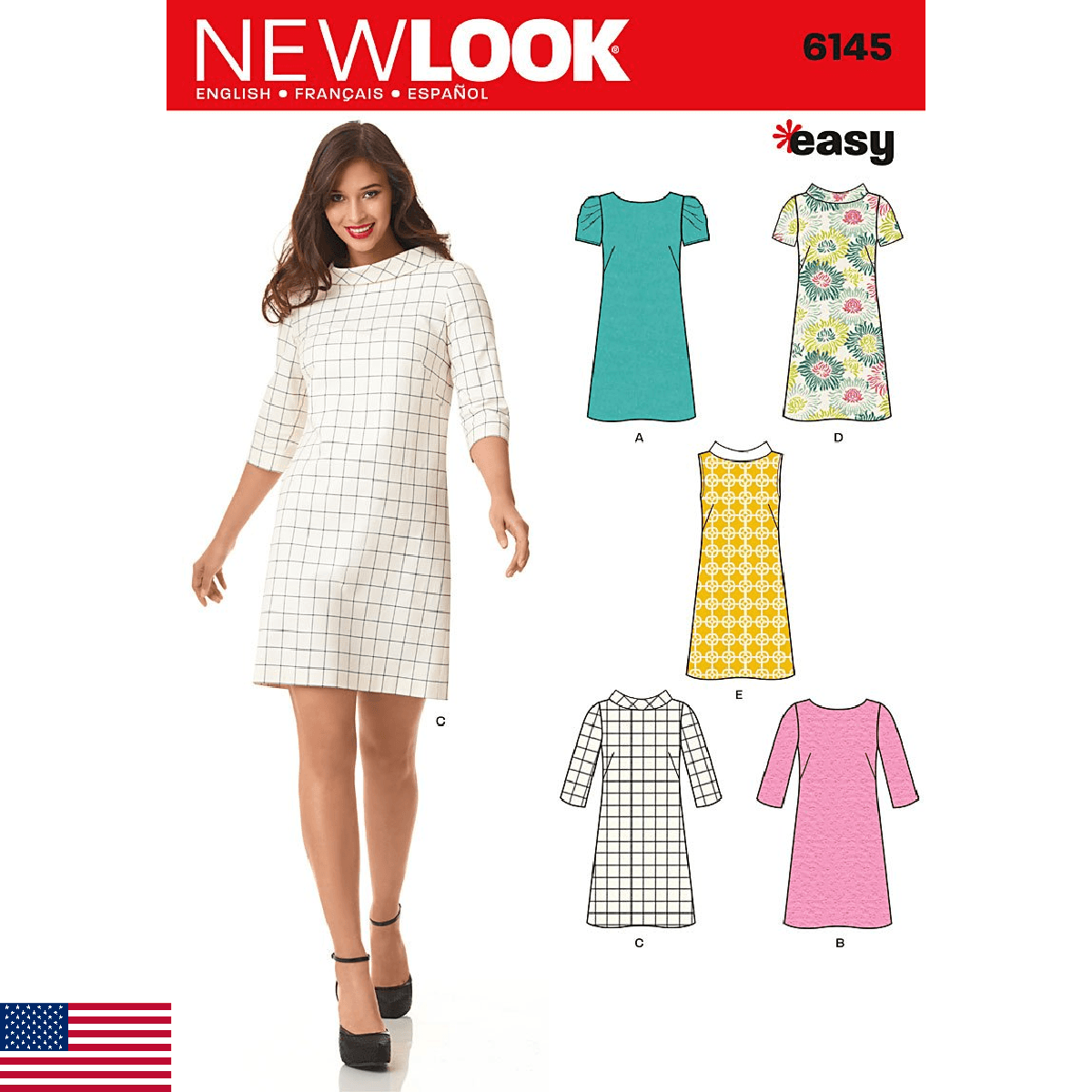 Simplicity Creative Patterns New Look 6145 Misses' Dress, A (8-10-12-14-16-18) - Image 1