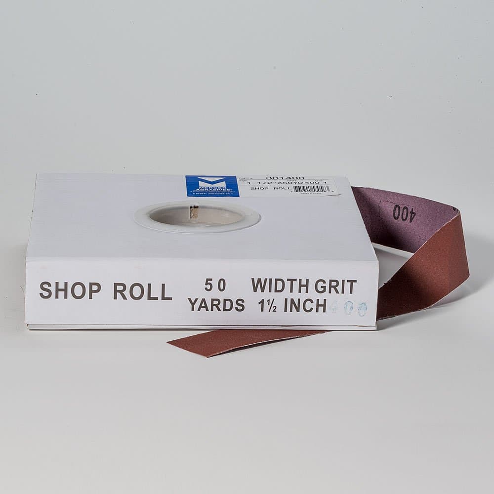 Mercer Industries 381400-1-1/2" x 50 yards Shop Roll 400 Grit - Thumbnail 4