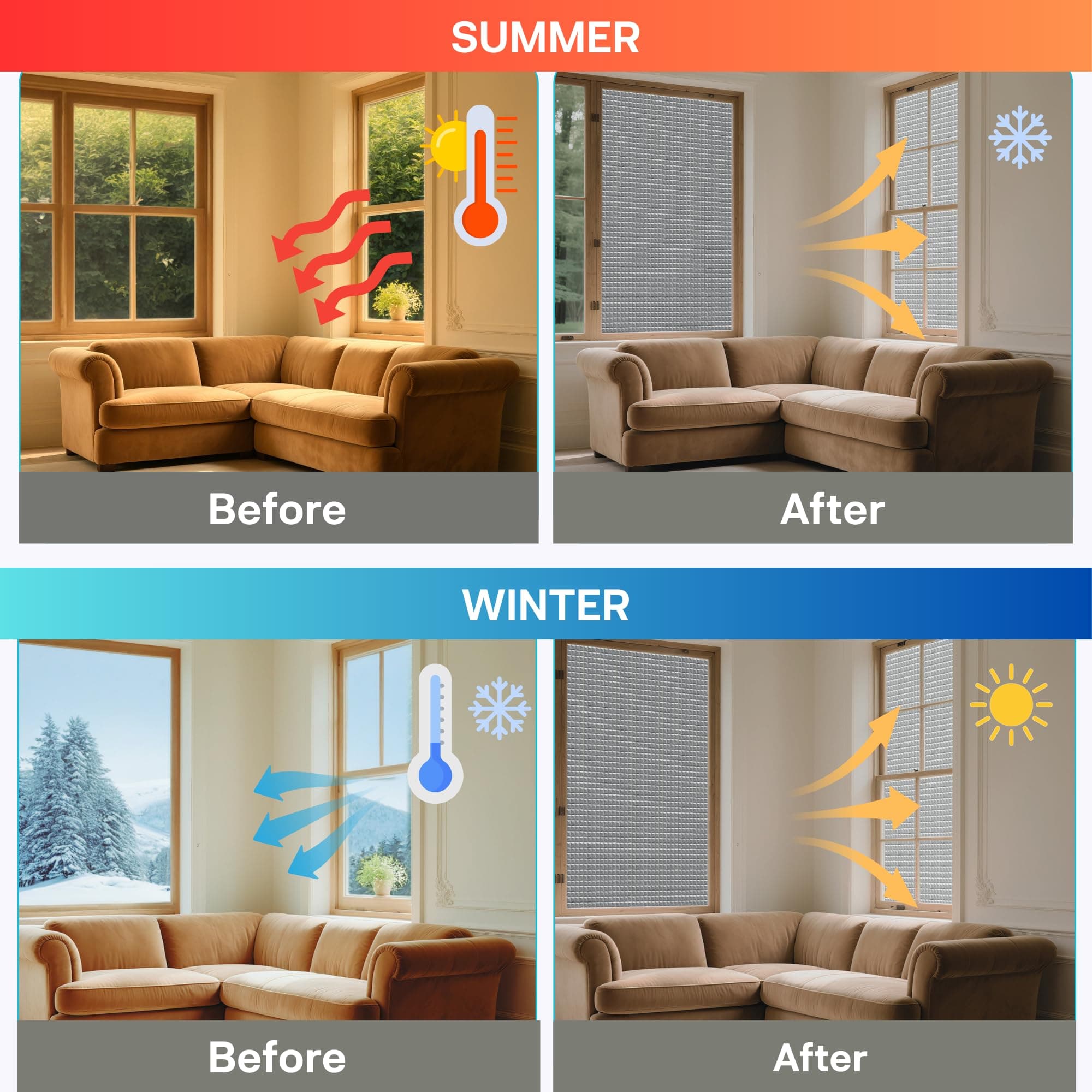 Art3d 3MM Reflective Insulation Roll 48IN x 10FT Double Sided Aluminum Foam Core - Thumbnail 6