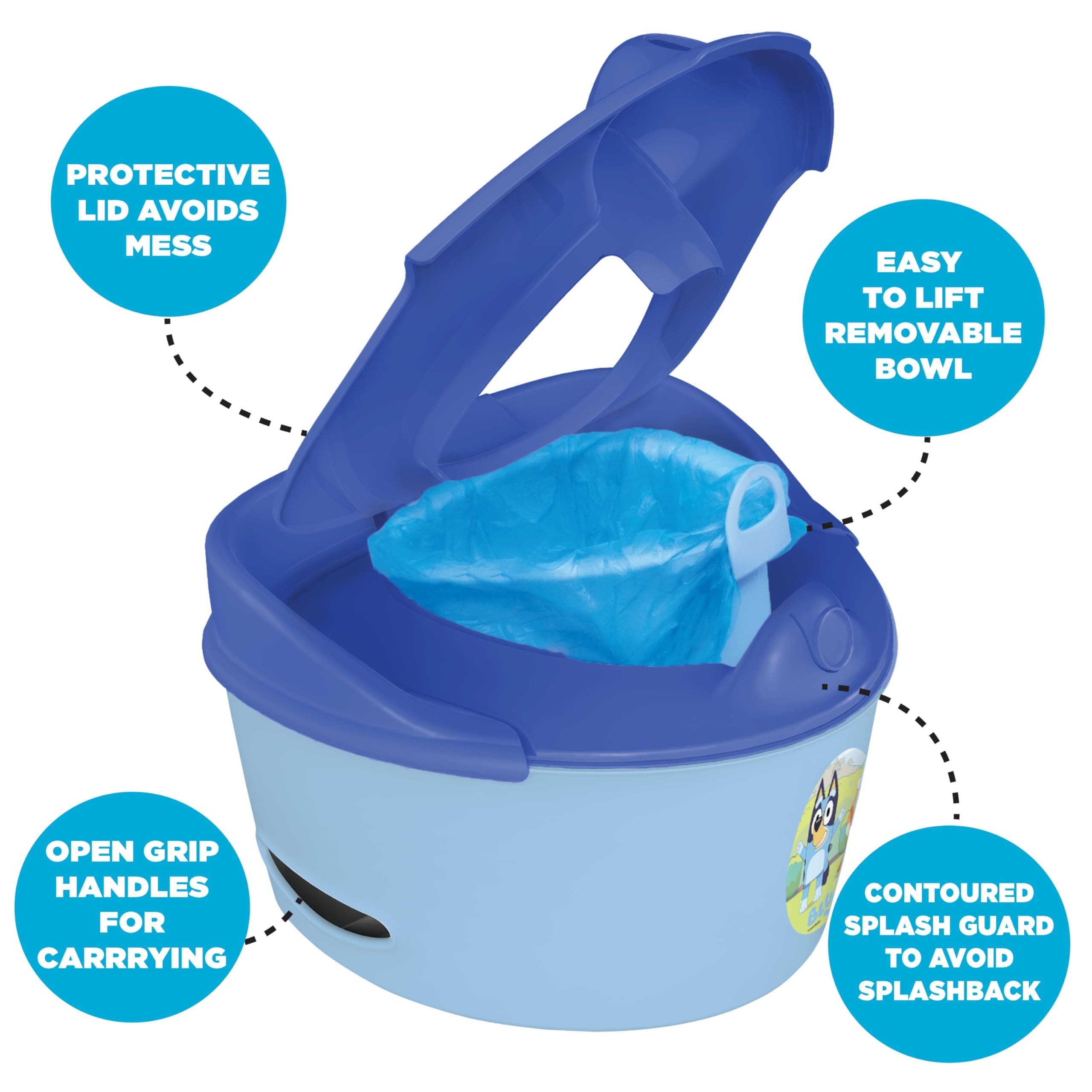 Bluey Easy Clean-Up Potty Trainer with Disposable Liners - Thumbnail 4