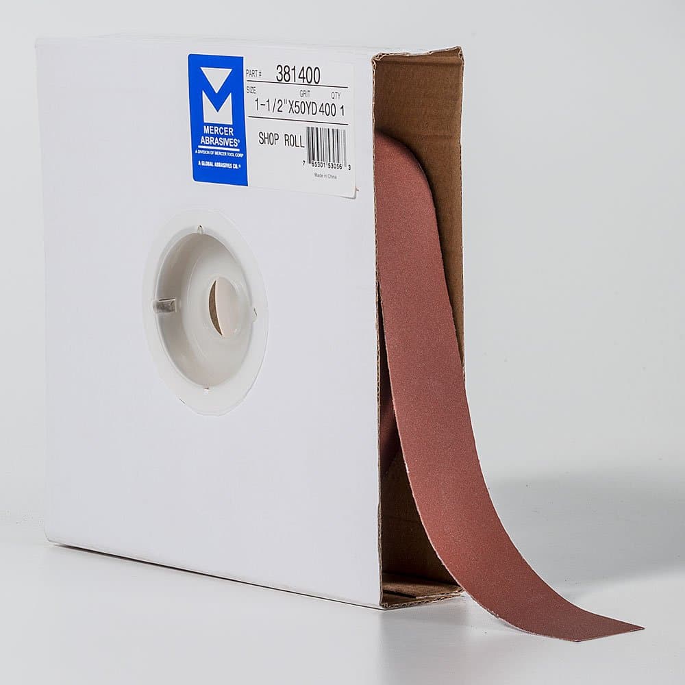 Mercer Industries 381400-1-1/2" x 50 yards Shop Roll 400 Grit - Thumbnail 3