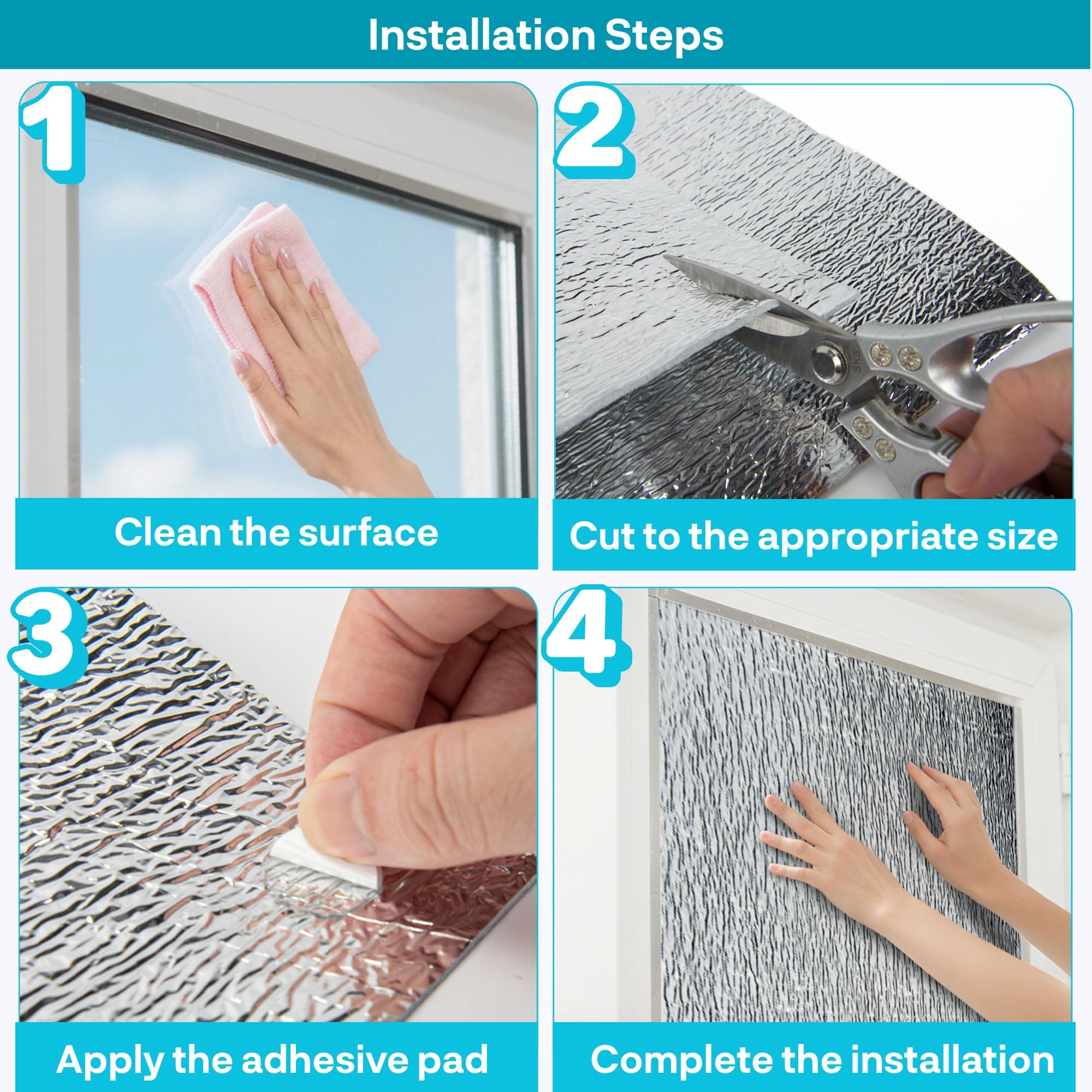 Art3d 3MM Reflective Insulation Roll 48IN x 10FT Double Sided Aluminum Foam Core - Thumbnail 5