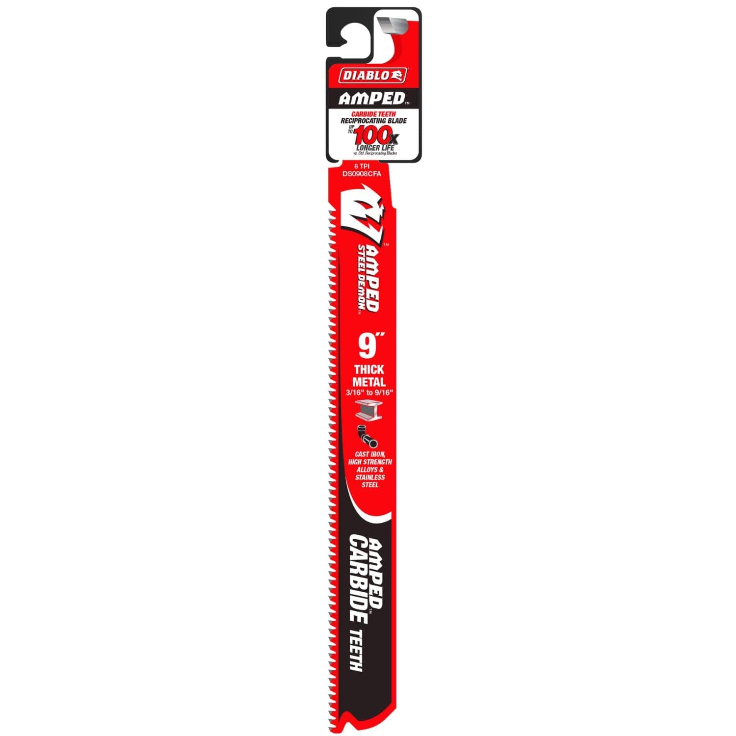 Diablo Amped Steel Demon Carbide Teeth Reciprocating Saw Blade for Thick Metal - - Thumbnail 2