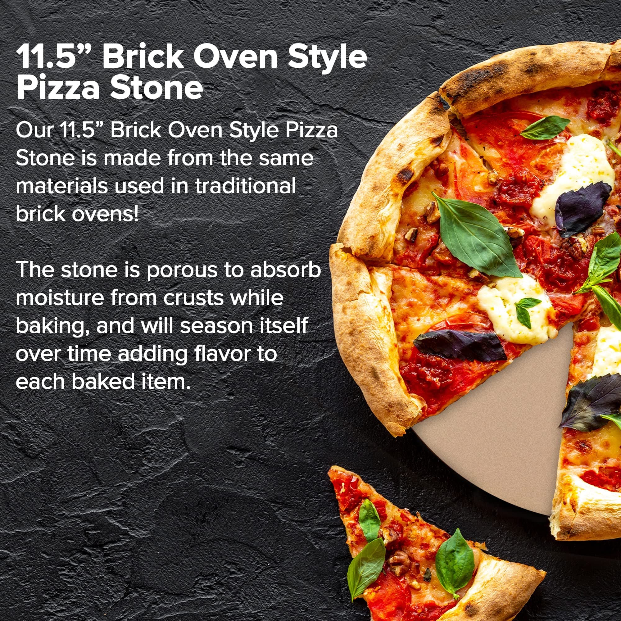 Nuwave Heavy-Duty Cordierite Pizza & Baking Stone, Heat Resistant up to 1472°F, - Thumbnail 3