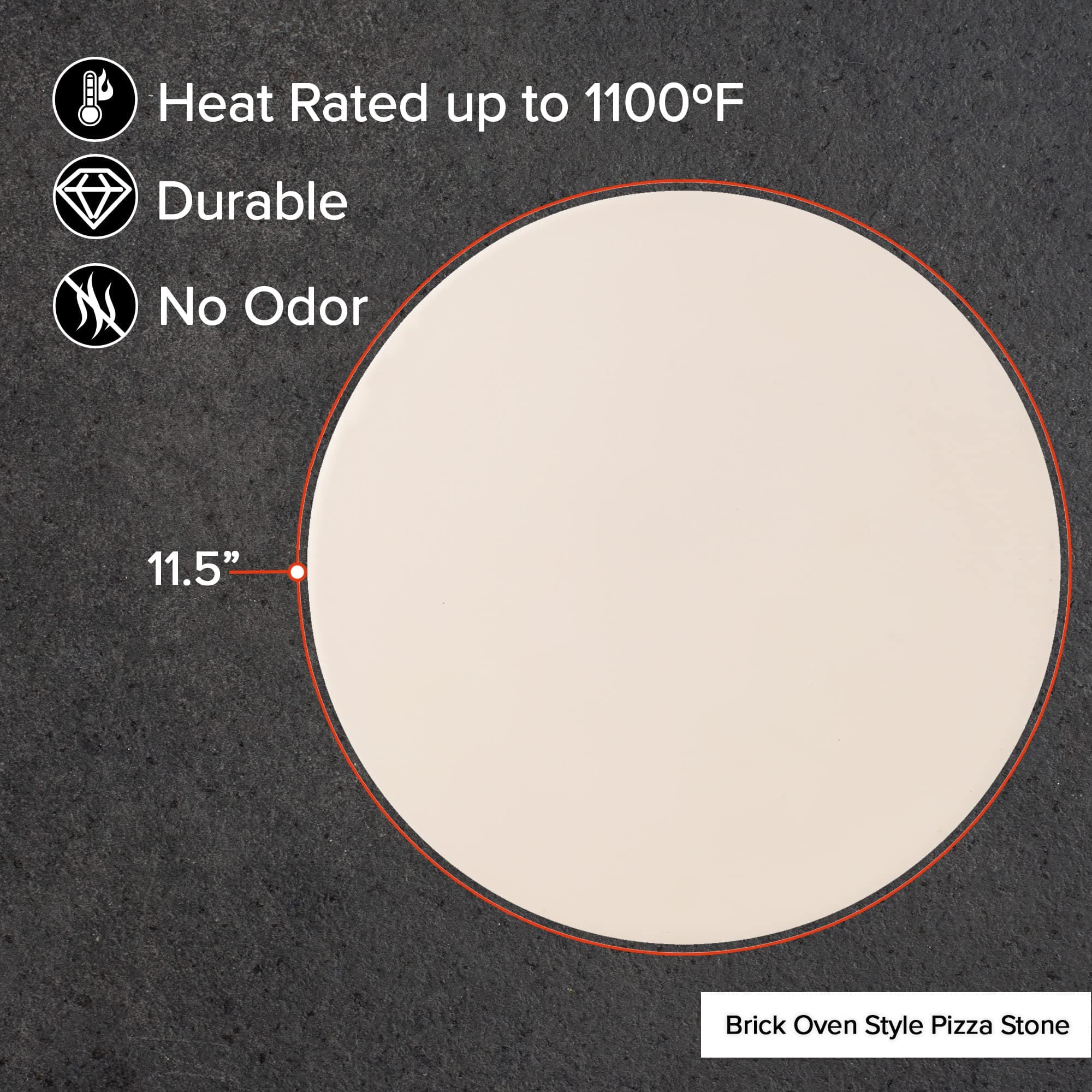 Nuwave Heavy-Duty Cordierite Pizza & Baking Stone, Heat Resistant up to 1472°F, - Thumbnail 5