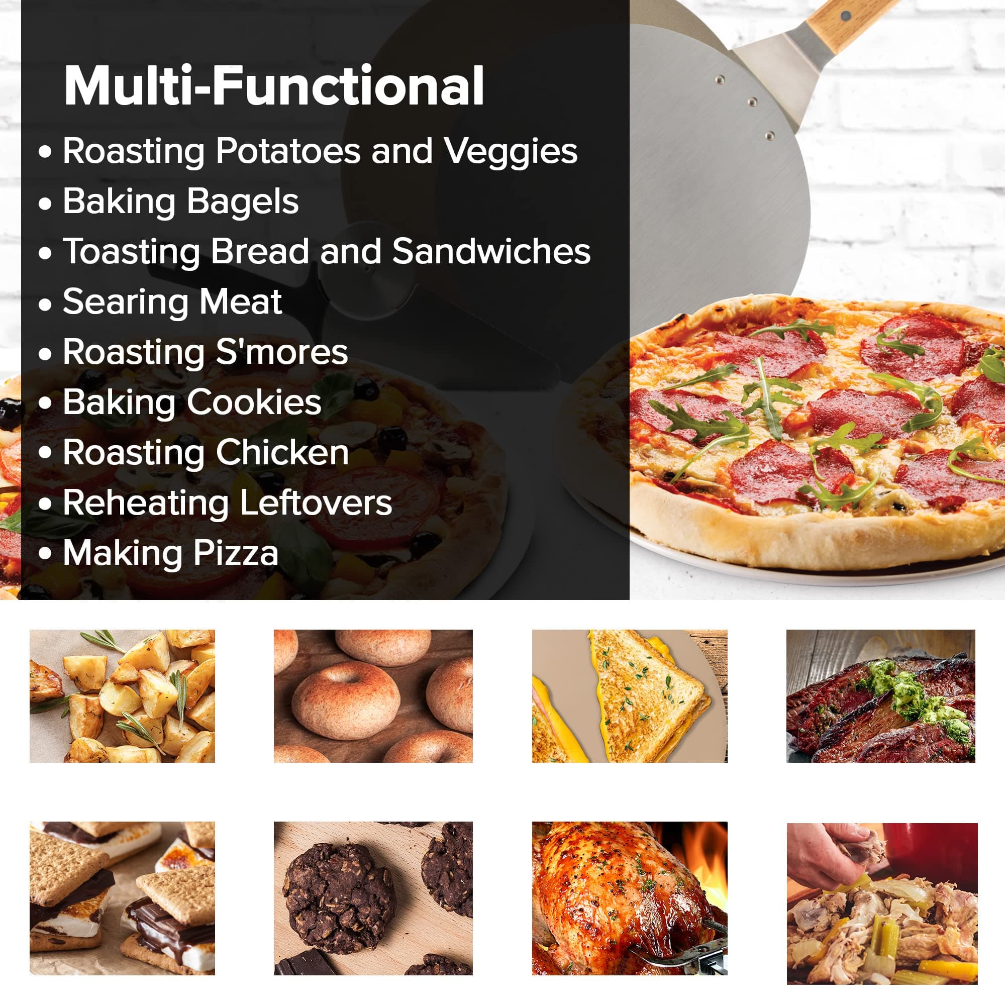 Nuwave Heavy-Duty Cordierite Pizza & Baking Stone, Heat Resistant up to 1472°F, - Thumbnail 4