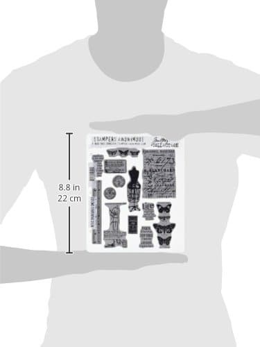 Stampers Anonymous Tim Holtz Cling Rubber Stamp Set, 7-Inch by 8.5-Inch, Attic T - Thumbnail 2