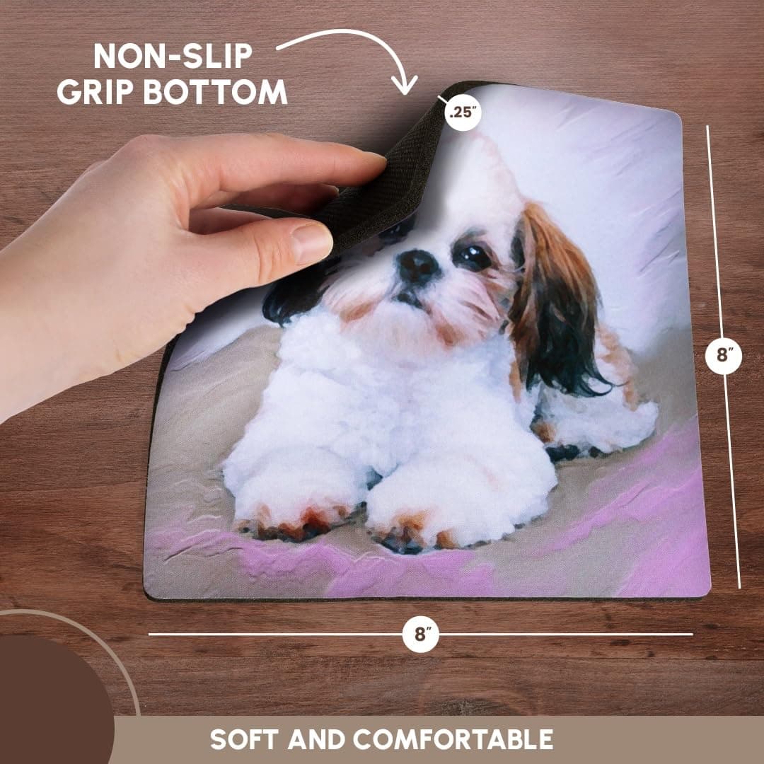 3dRose LLC 8 x 8 x 0.25 Inches Mouse Pad, Native American Medicine Woman Santa F - Thumbnail 3